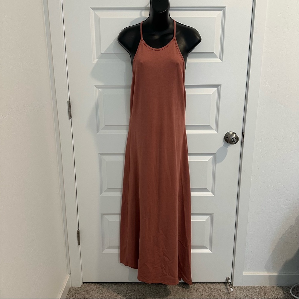 Sundry Mauve Halter Sundress Maxi